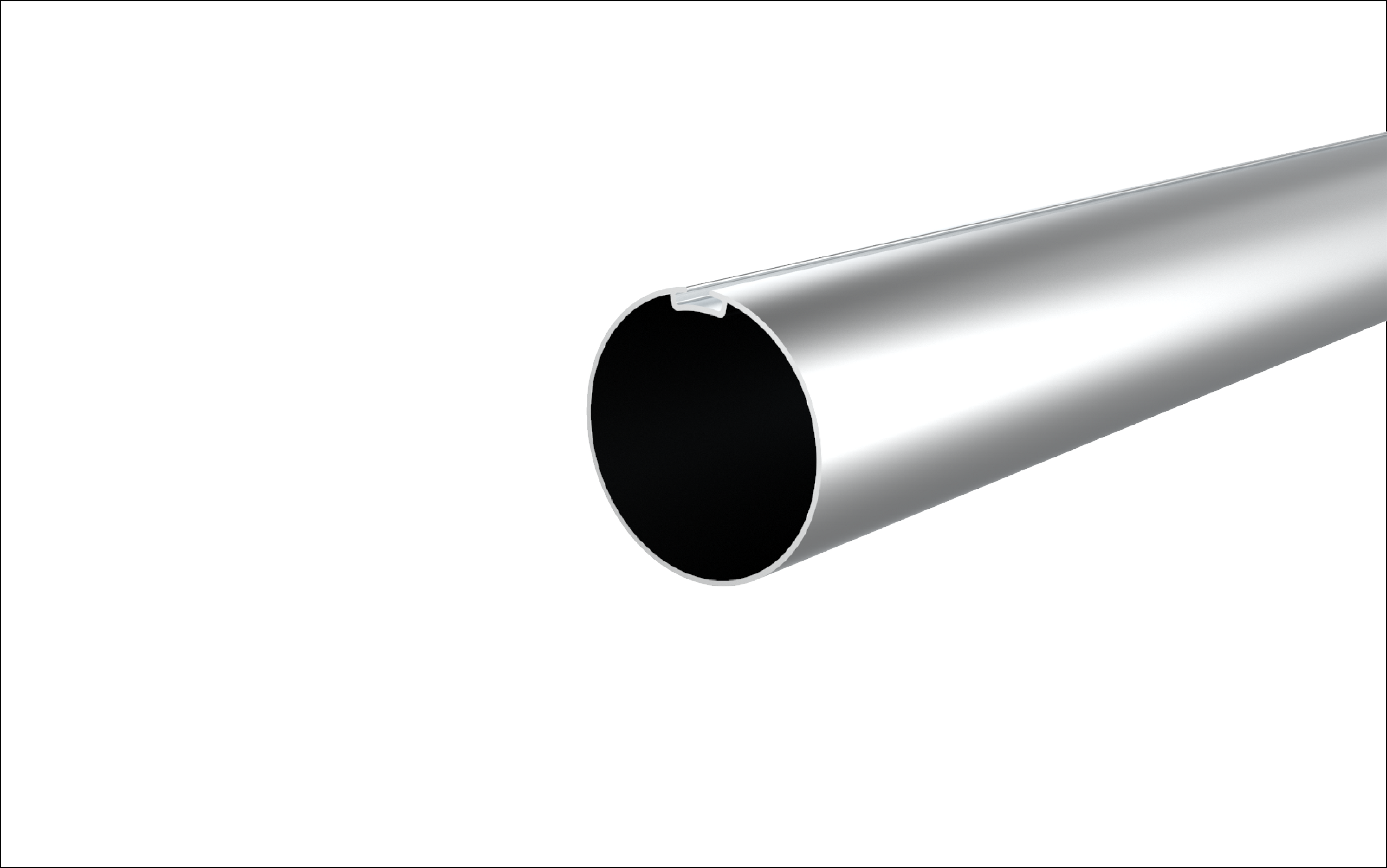 2" Grooved Tube for Roller and Zebra Shade (16.7' )