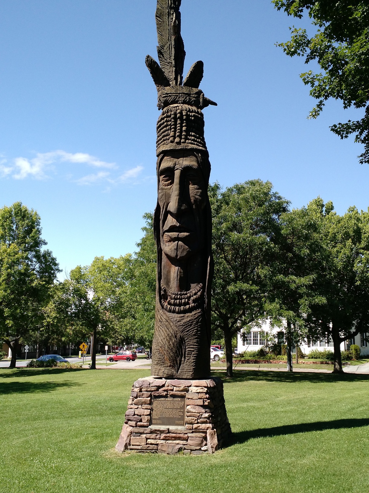 Chief Gray Lock Monument in Burlington, Vermont Chief Gray Lock Burlington Vermont Legend of Greylock