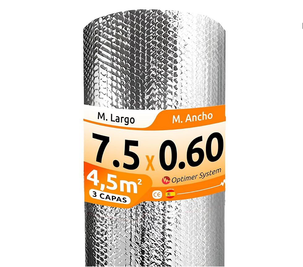 AISLANTE TERMICO MULTIUSOS | (7.5x0.60m | 4.5m² sin cintas)
