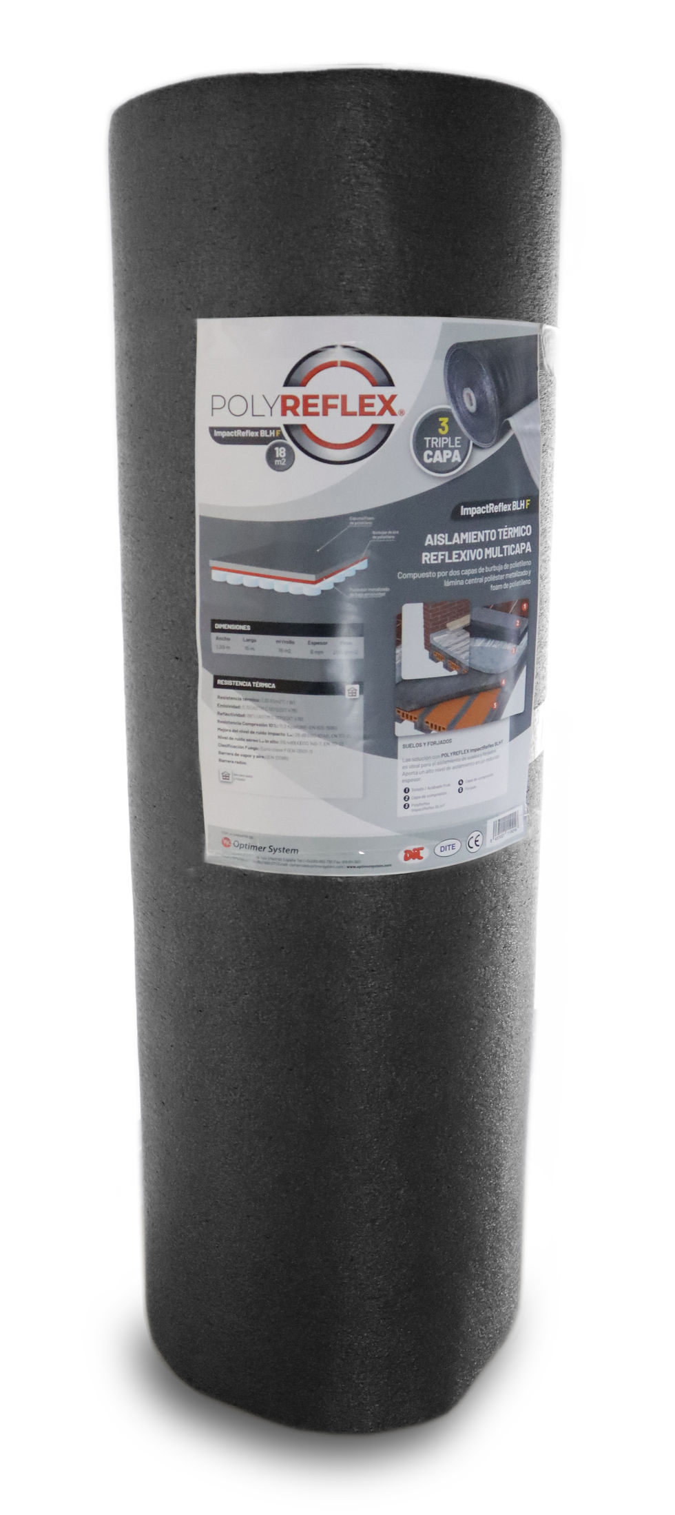 Miniatura: POLYREFLEX BLH-F (1,2x30 m) |Aislante Térmico para Paredes y Fachadas, Techos