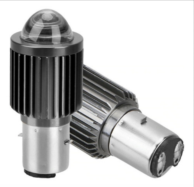 Foco Led Con Lupa H6 Dual Blanco/ámbar Auto Y Moto