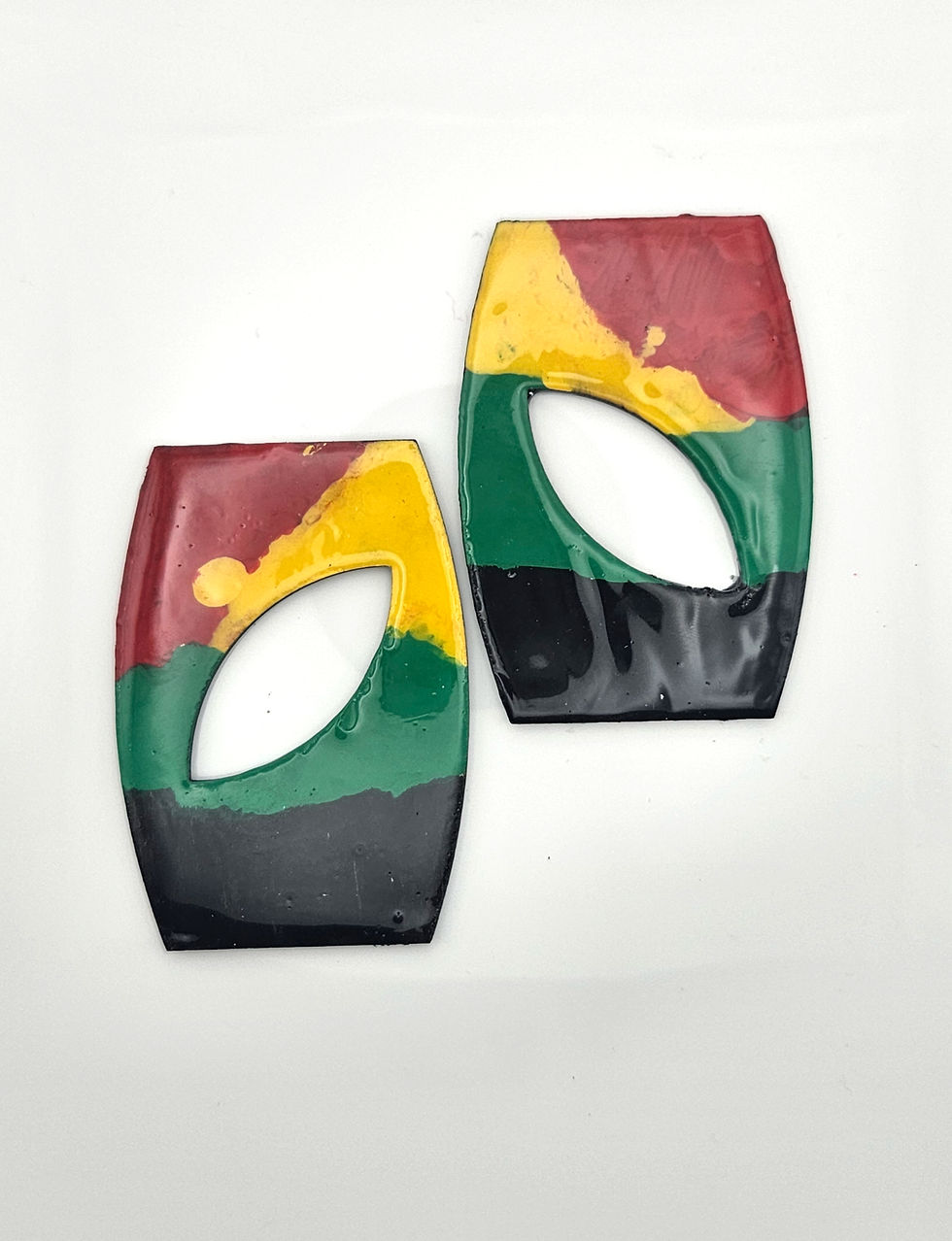Thumbnail: Rooted-- Abstract Shaped Wooden Earring