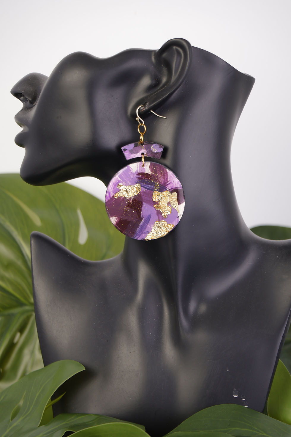 Thumbnail: Tre Foil (Purple) Dangle Earrings