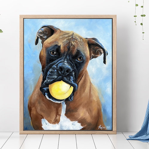 Acrylic Pet Portrait on Gallery Wrapped Canvas **FLOATER FRAME INCLUDED