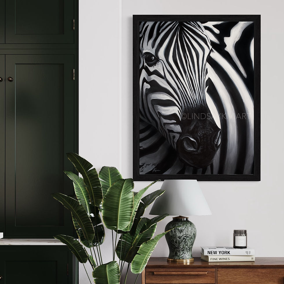 Thumbnail: "Stripes" 18x24 Acrylic on Canvas **FLOATER FRAME INCLUDED