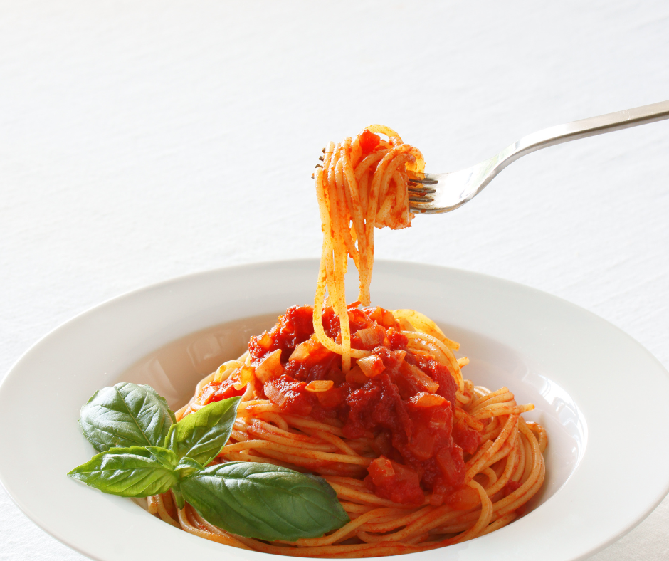 Paradicsomszószos spagetti