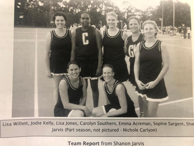 Wembley Netball Club founding members team photo