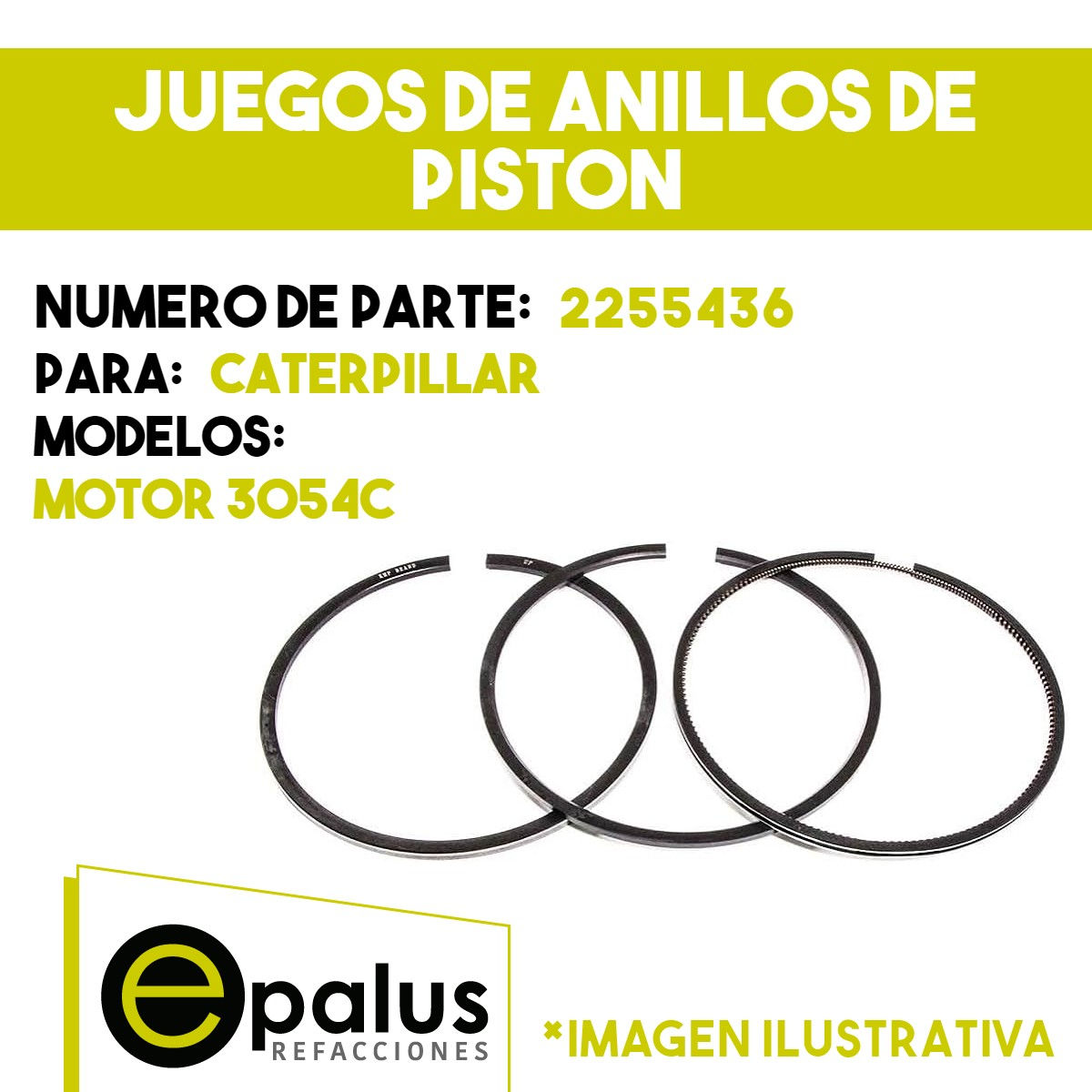 JUEGO DE ANILLOS DE PISTON - PARTE: 2255436