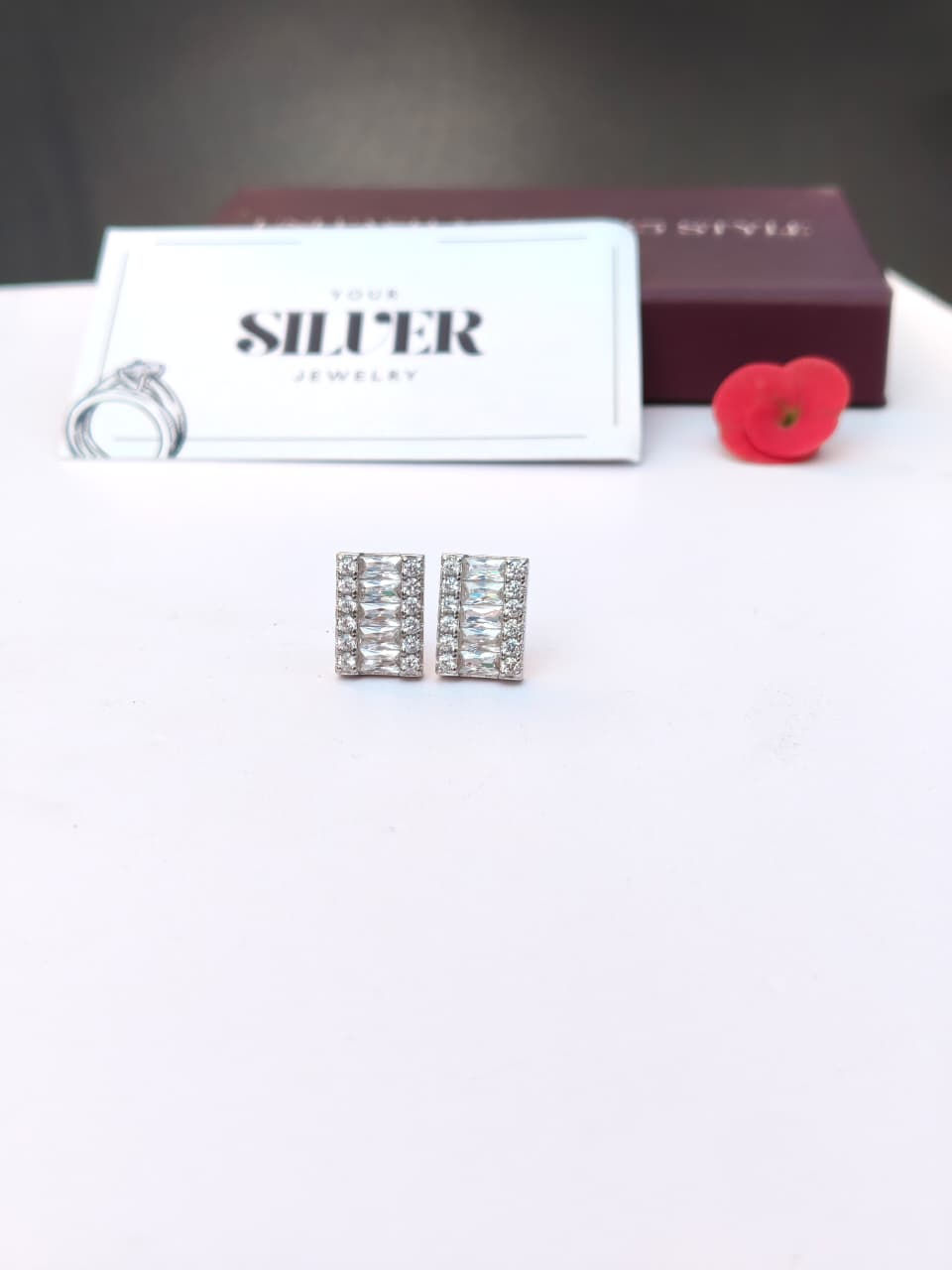 Crystal Bar Elegance Studs ✨