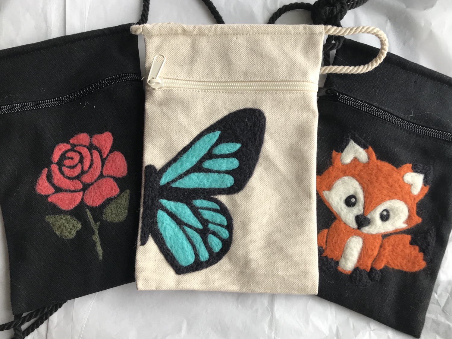 POSTPONED Sip & Craft - Needle Felt Embellished Canvas Bags