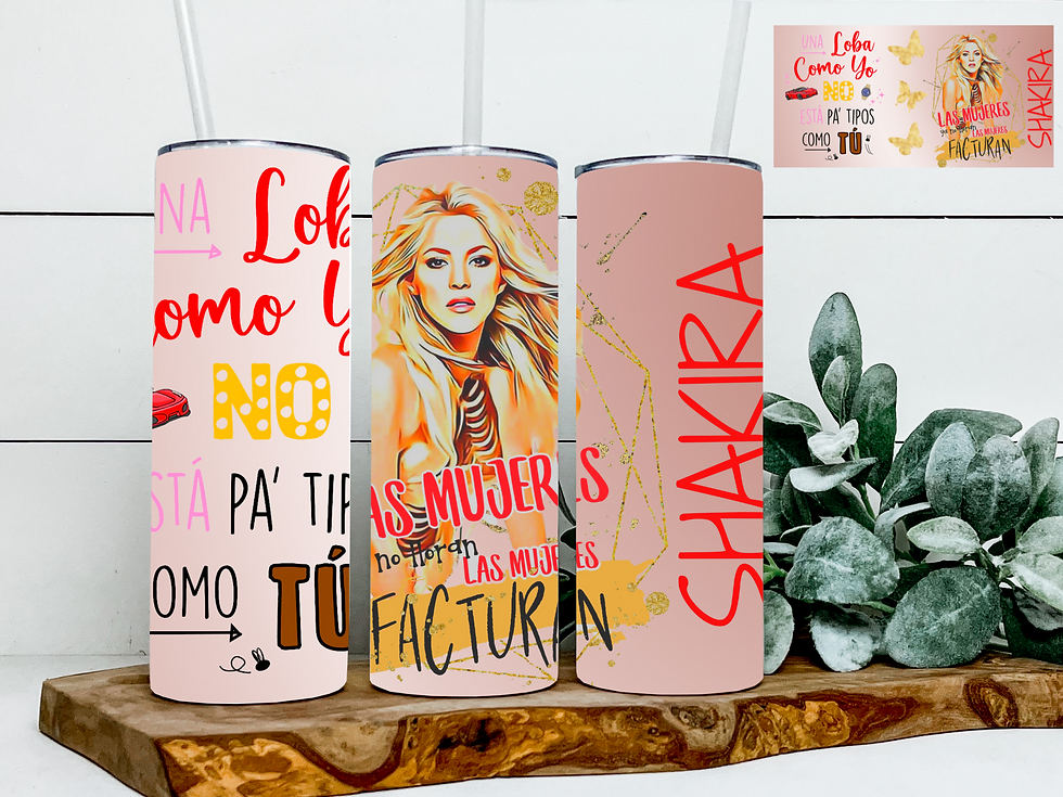 Shakira - Las mujeres facturan 20 onz skinny tumbler
