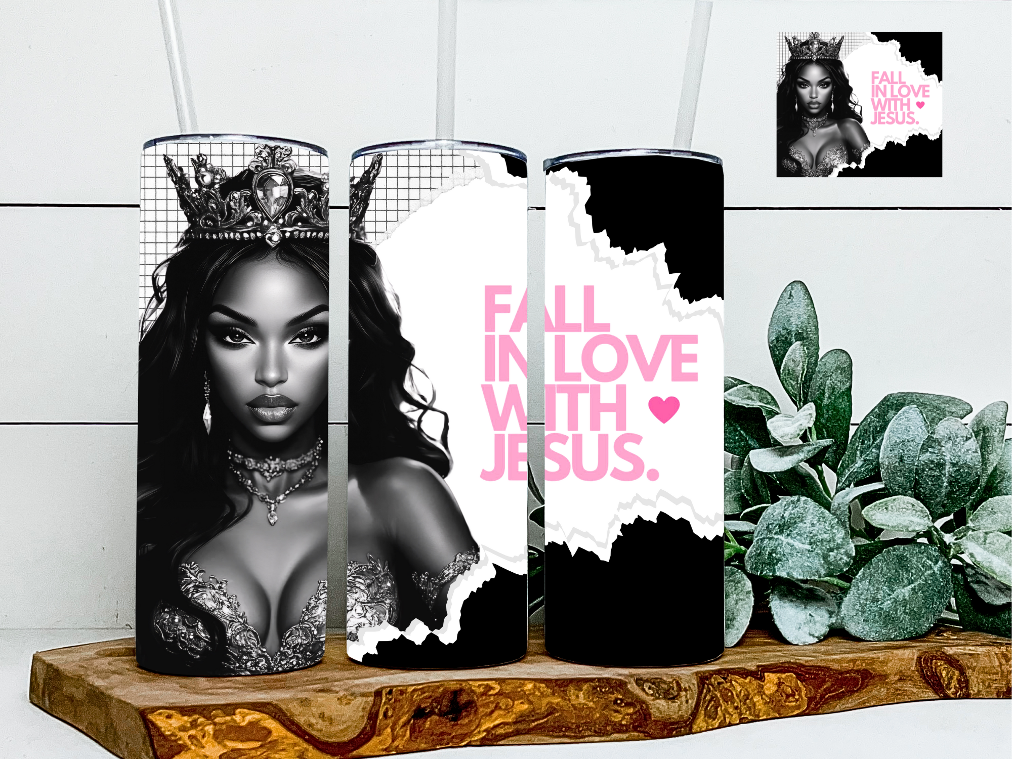 Fall in Love with Jesus 20 0z Skinny Tumbler