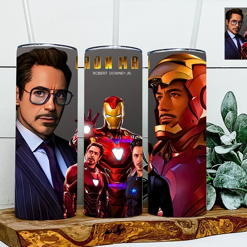 Iron Man; Robert Downey Jr 20 oz tumbler