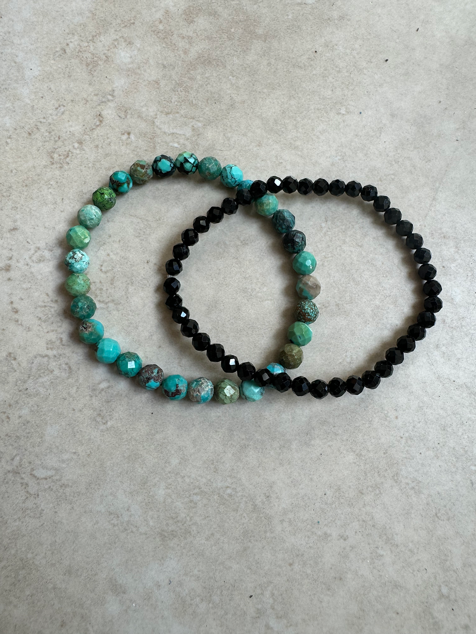 Reisearmketten mit Türkis und Turmalin