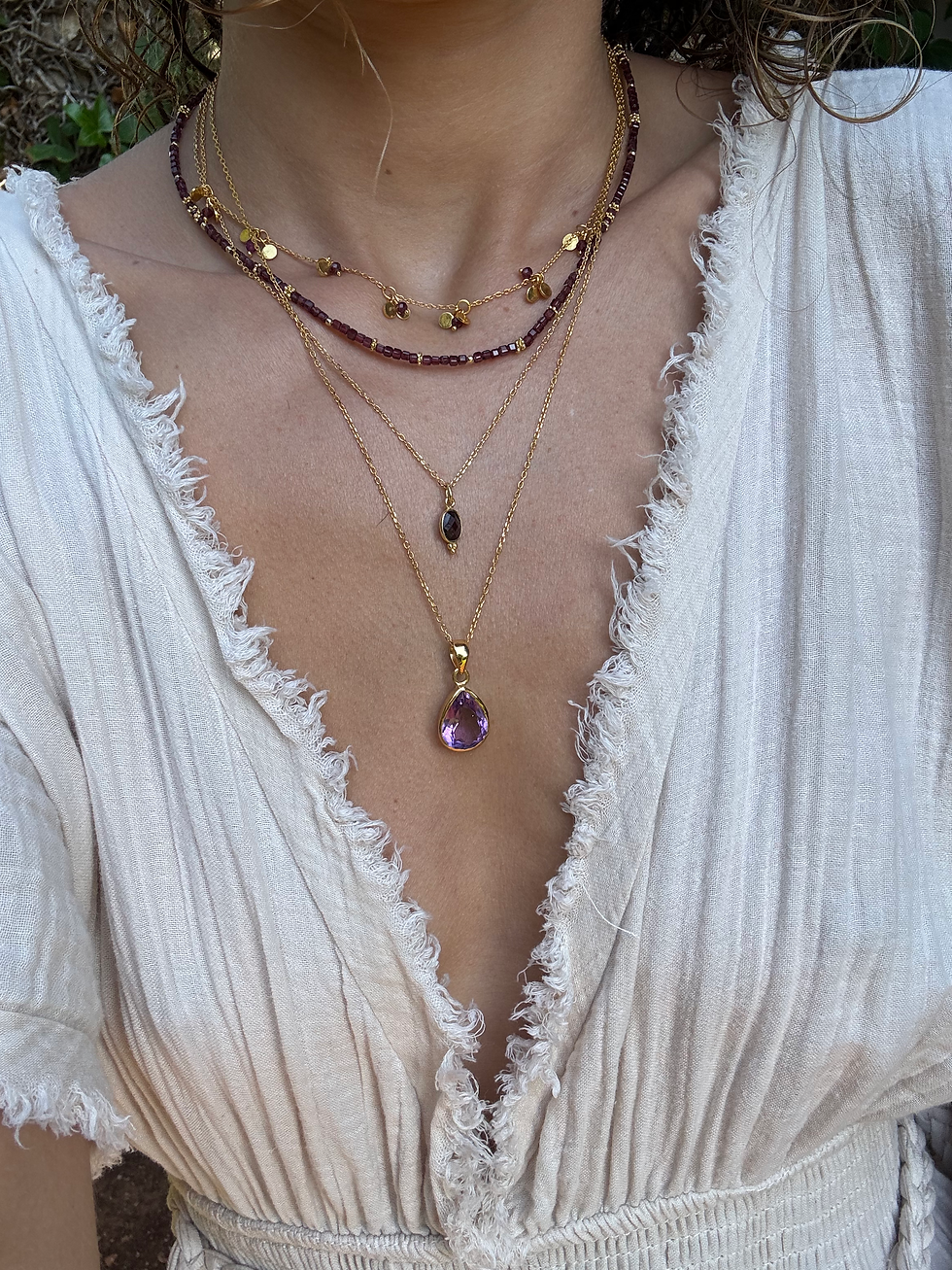 Miniaturbild: Amethyst & Granat Gold
