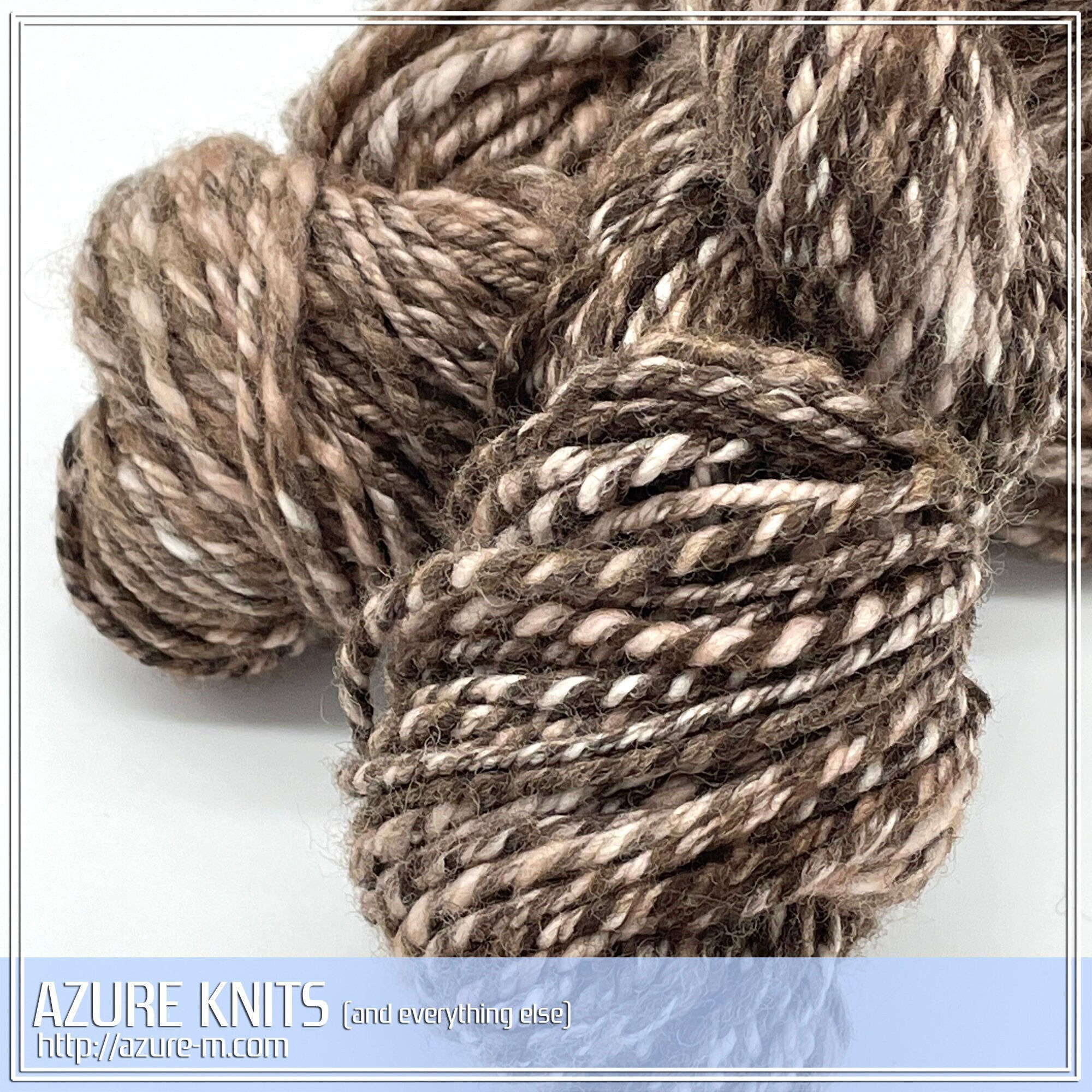 Handspun Hand Dyed CVM Merino Nylon DK-Worsted Yarn 50g - CHESTNUT