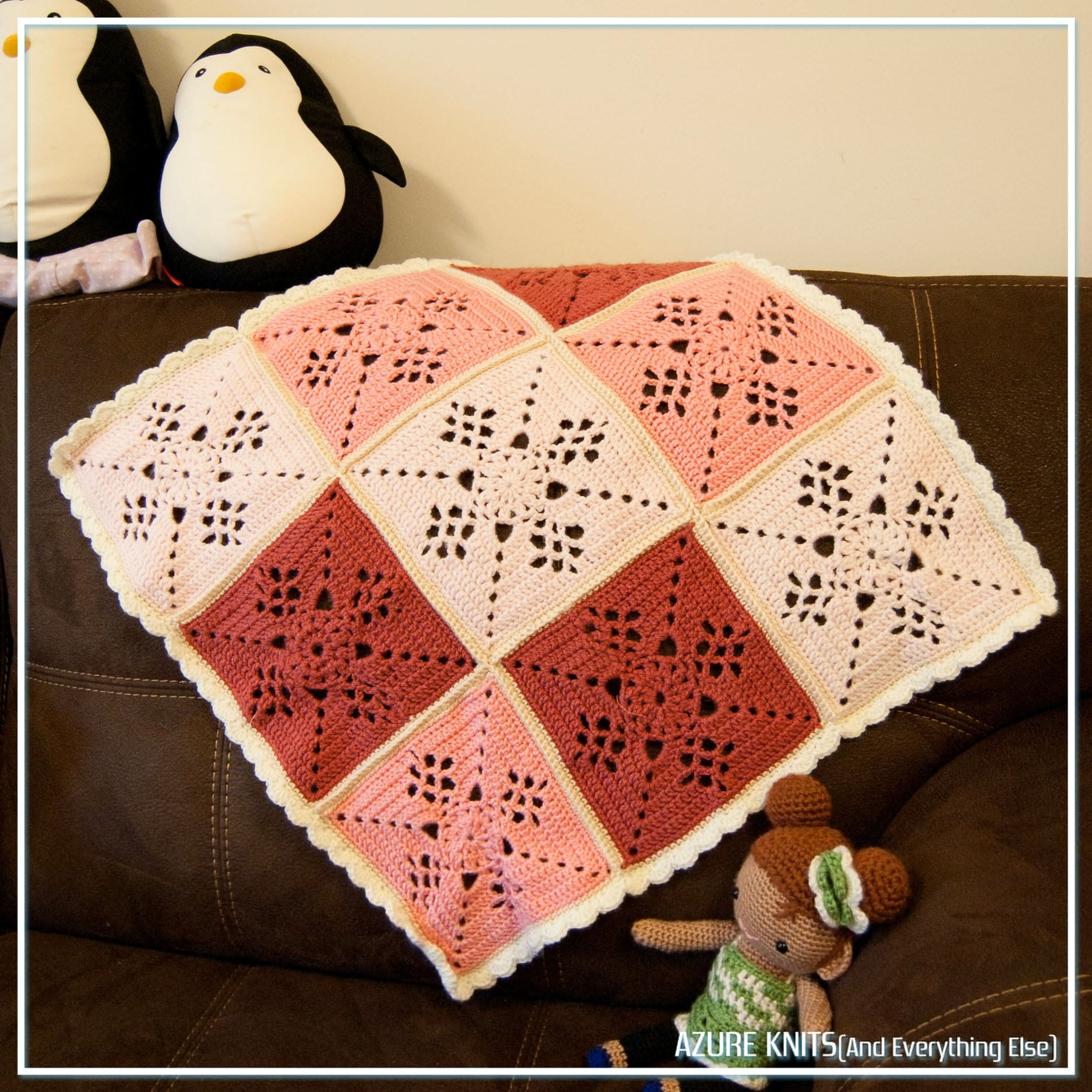Crocheted Baby Blanket - Pink