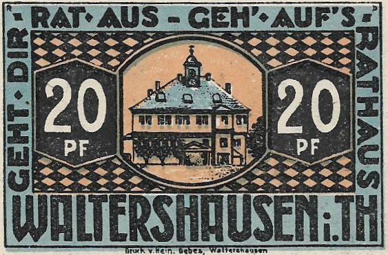 Miniatura: Waltershausen Notgeld Serie completa Alemania Alto VC