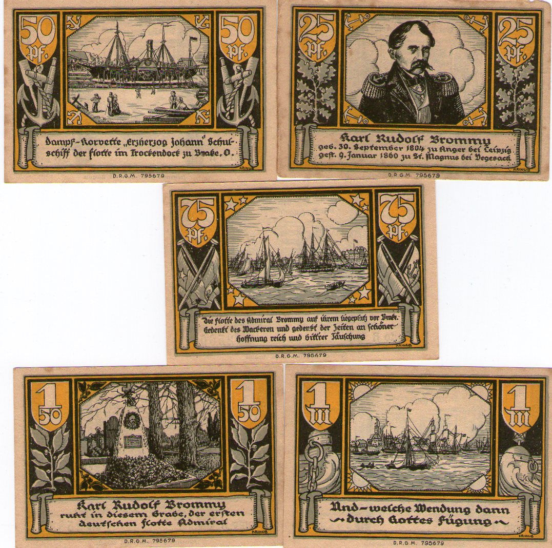 Brake Serie completa Notgeld Alemania