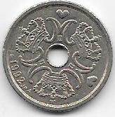 Dinamarca Moneda año 1992 1 Corona Danesa KM# 873.1