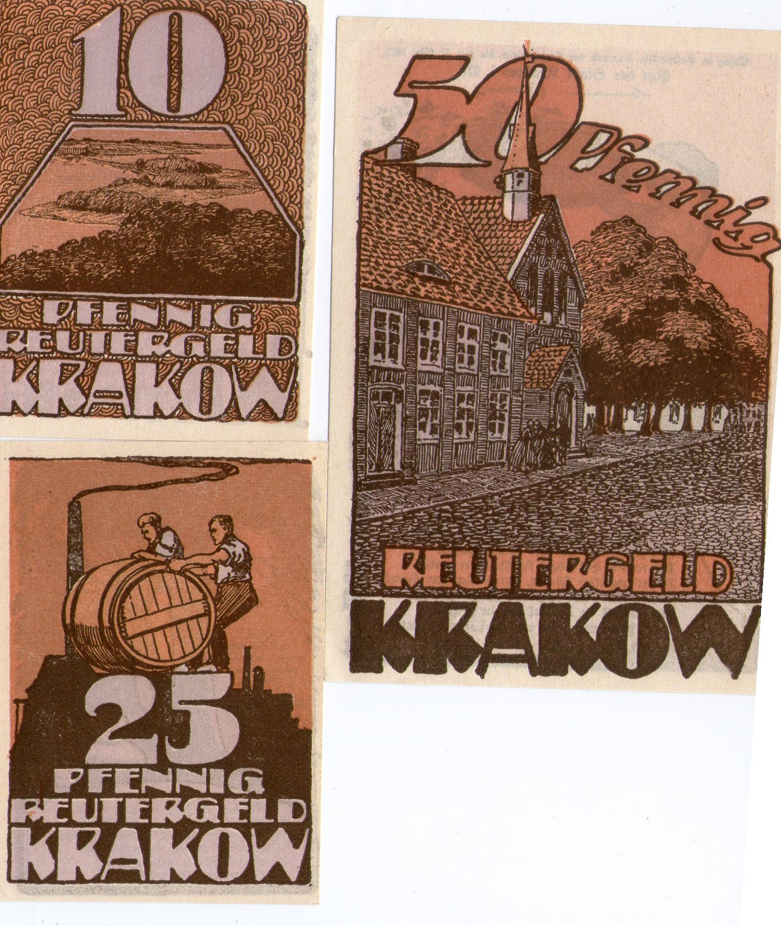 Krakow Notgeld Serie completa Alemania
