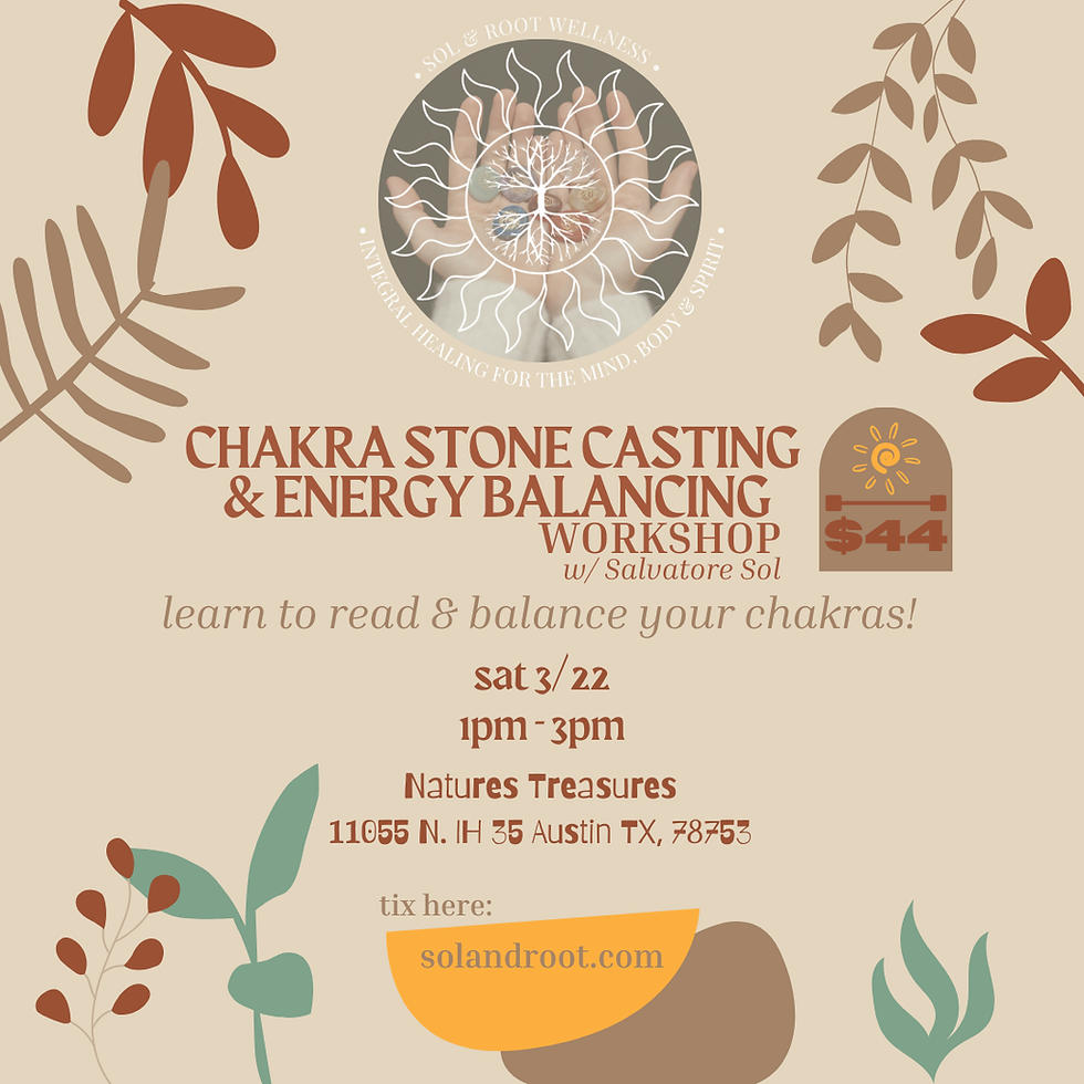 Chakra Stone Casting & Energy Balancing Workshop