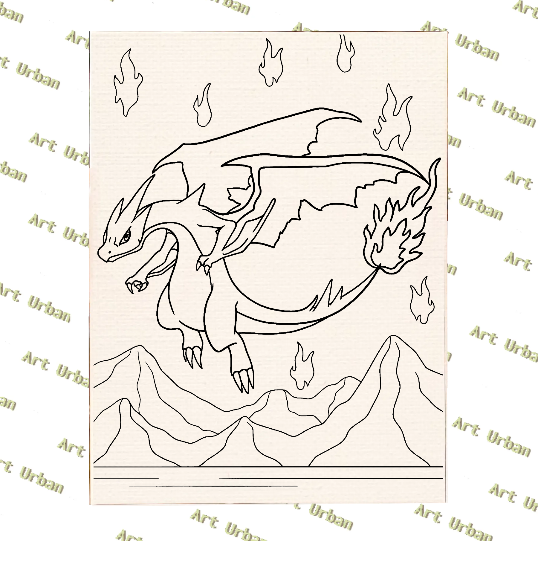 Anime 9 Pre Sketched Canvas, Kids Painting, Kids Painting Canvas,