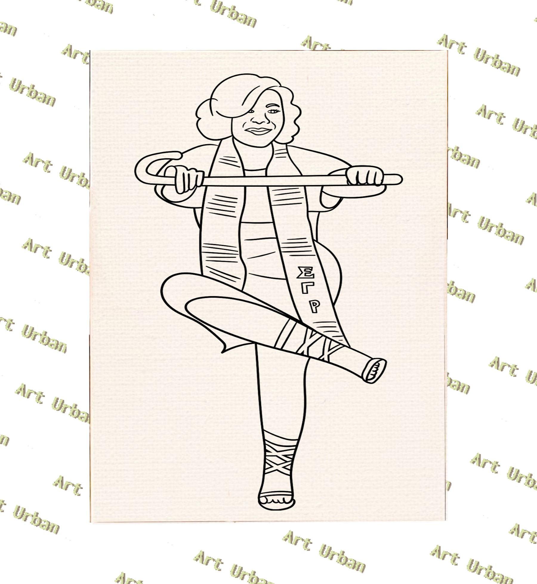 Sigma Gamma Rho 2 Pre Drawn Canvas for Painting, Divine Nine, Si