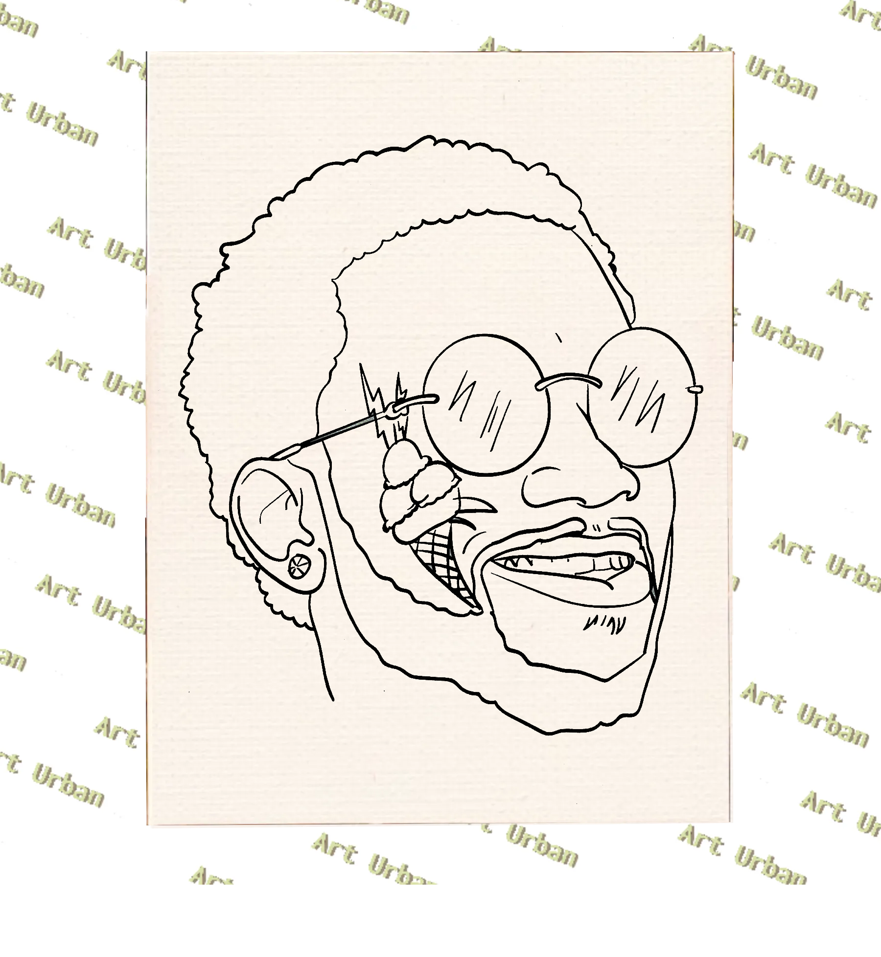 Gucci Mane 1 Pre Drawn Canvas for Painting, Sip and Paint Canvas