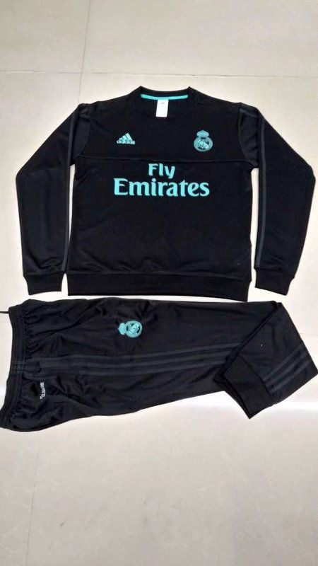 Réal Madrid Pull Noir Sponsor 2017-2018