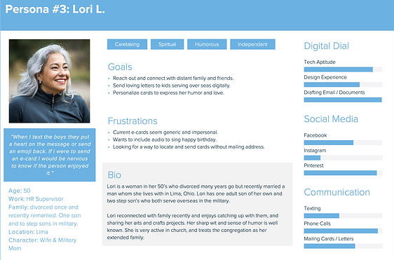 Persona of User Type 3 Named Lori
