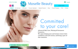 moselle beauty skin care web design template