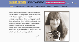 Tatiana Davidov Photography web design BeWIXed template