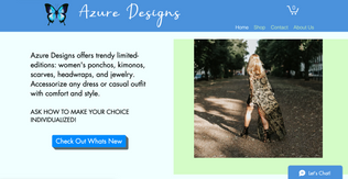 Azure Designs shop website template