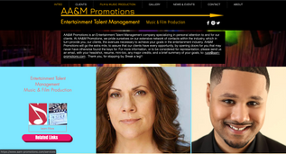 AA&M Promotions Talent webdesign template