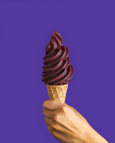 Sorbet de açaí na casquinha.