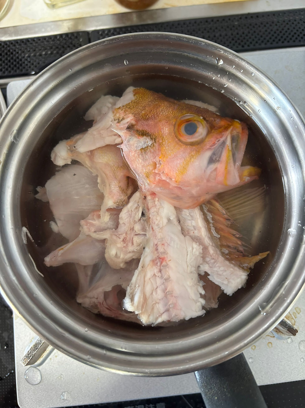 霜降り後。水から弱火でじっくり