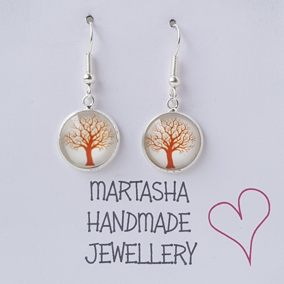 Thumbnail: Tree of Life Drop Earrings