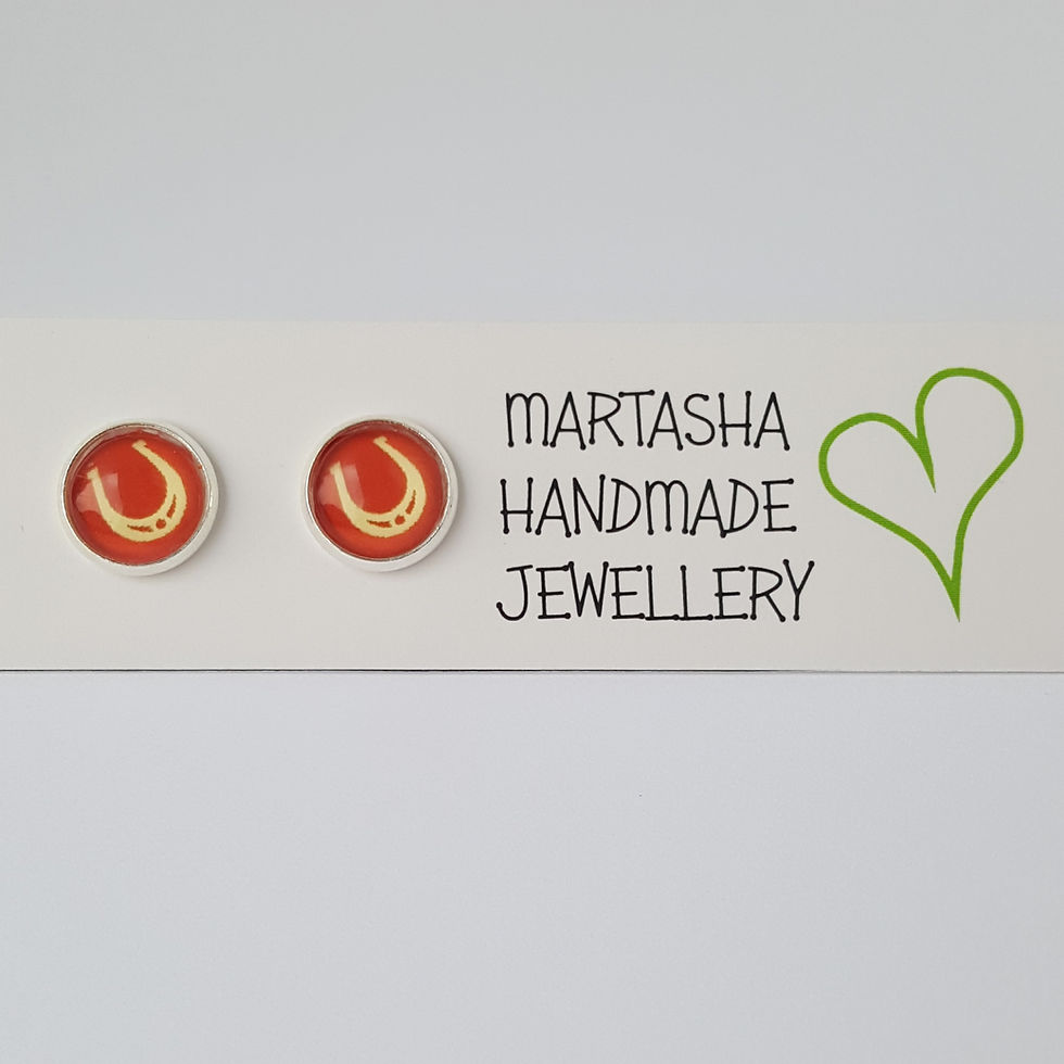 Thumbnail: Horse Design Stud Earrings