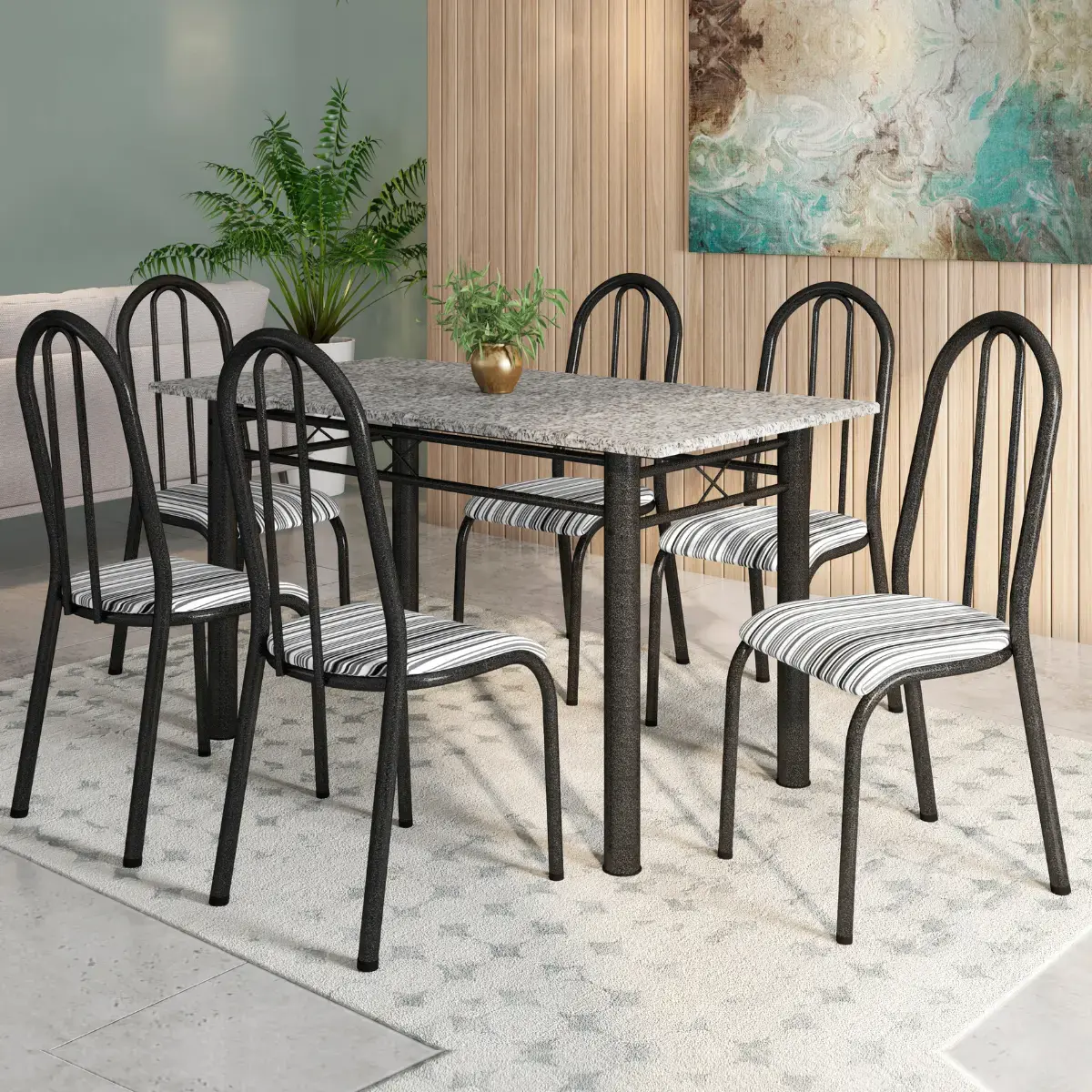 CONJ. MESA ARTEFAMOL 120X75 SARA