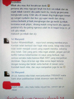 sebagian kesaksian pasien toko aura