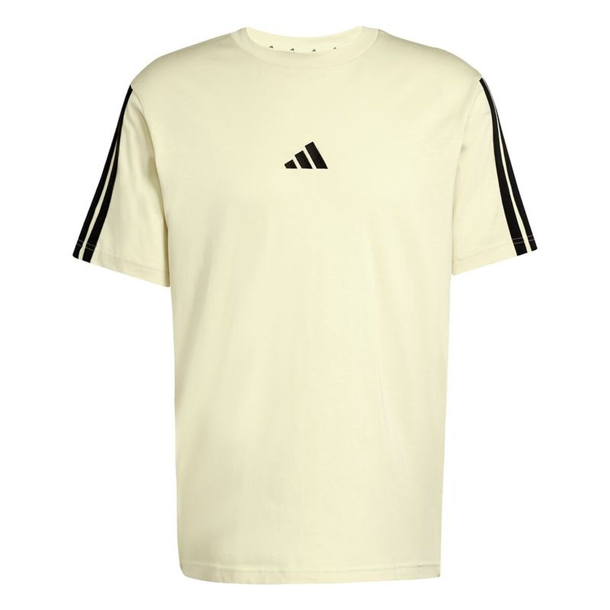 Herren Kurzarm-T-Shirt Adidas 3stripes Beige