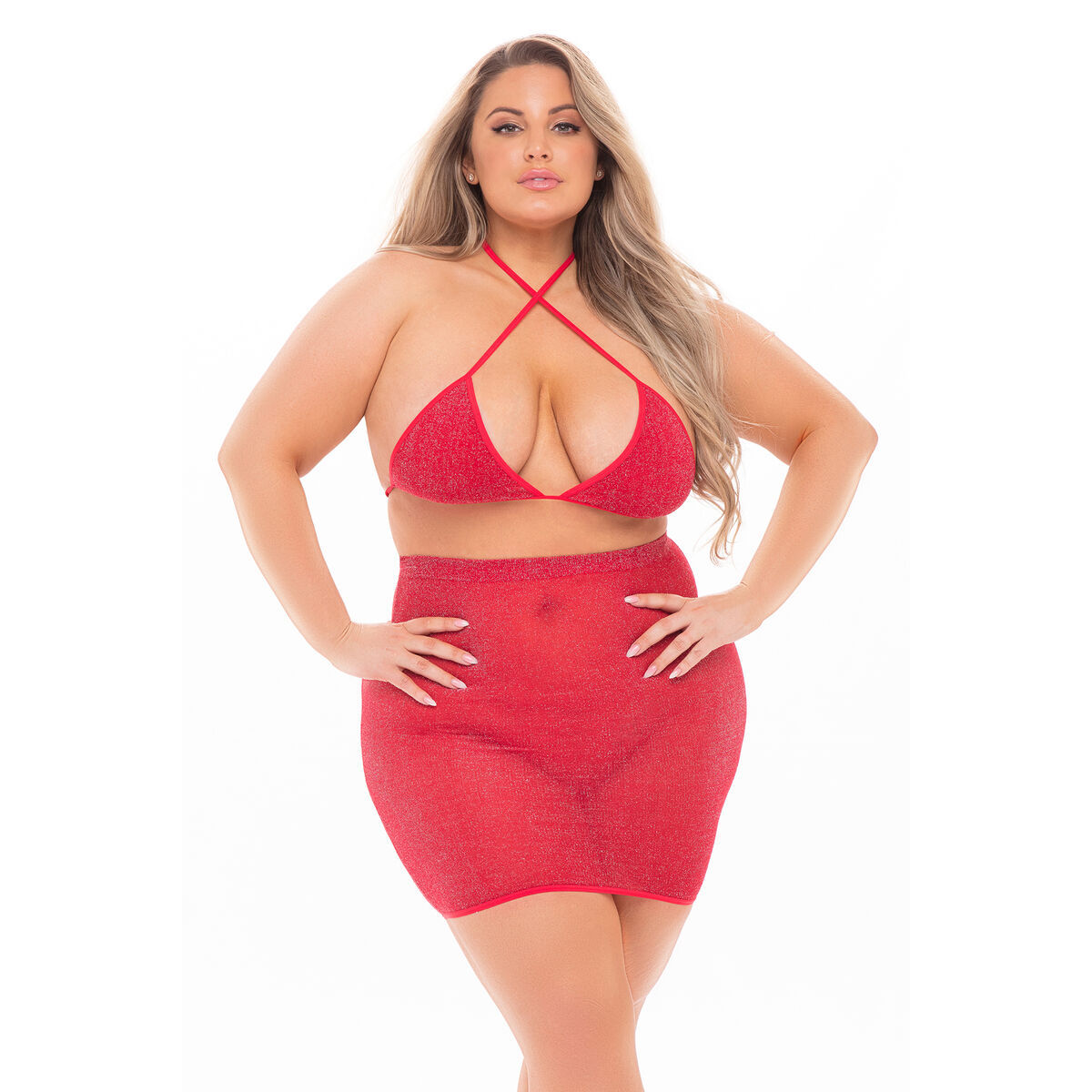 Unterwäsche-Set Pink Lipstick Rot (XL)