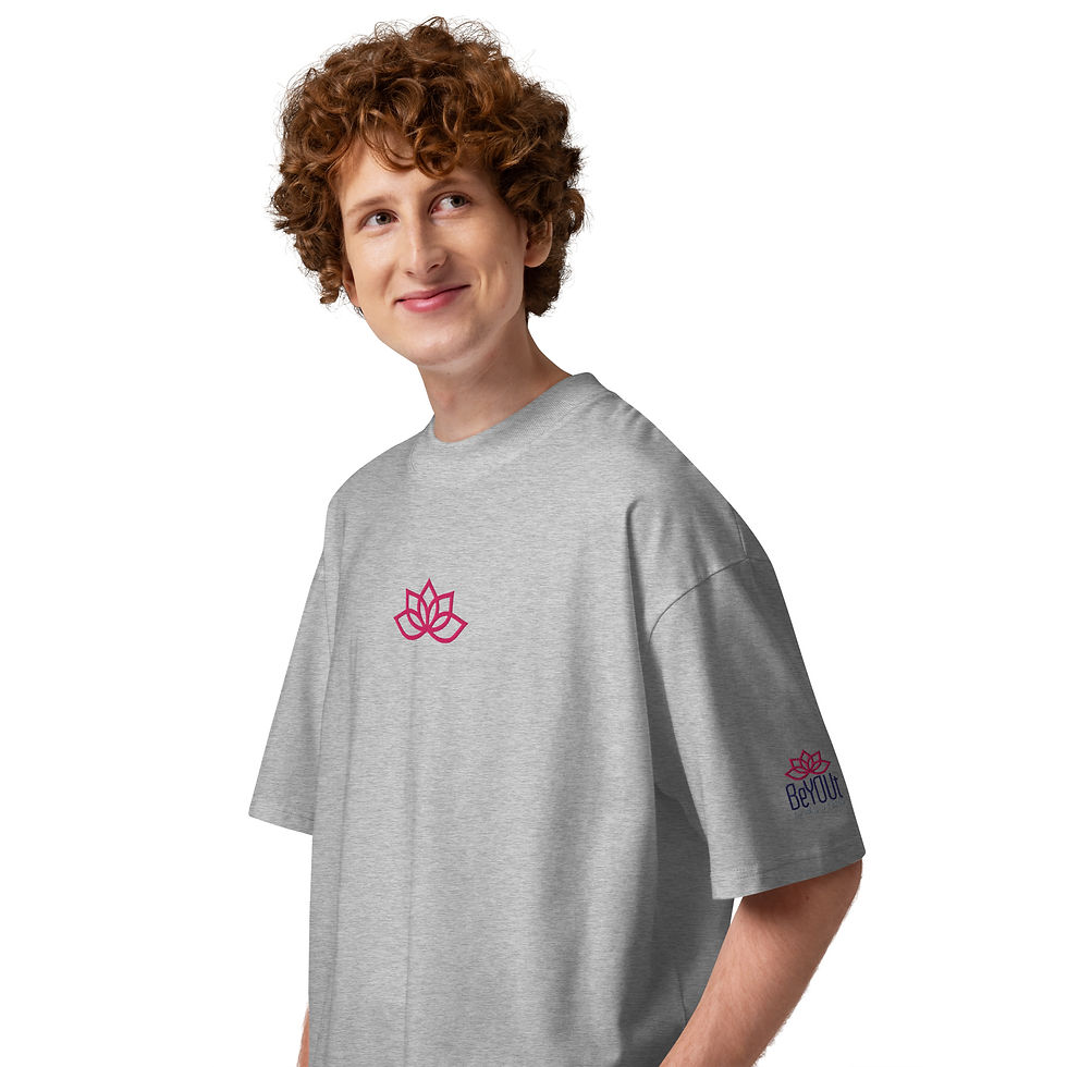 Miniaturbild: Unisex organic oversized high neck t-shirt