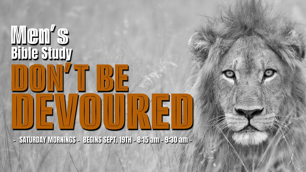 Men's Study: Don't Be Devoured