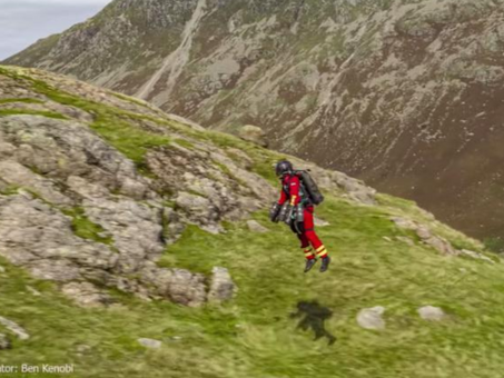 Paramedics test jet suit that can fly up mountains