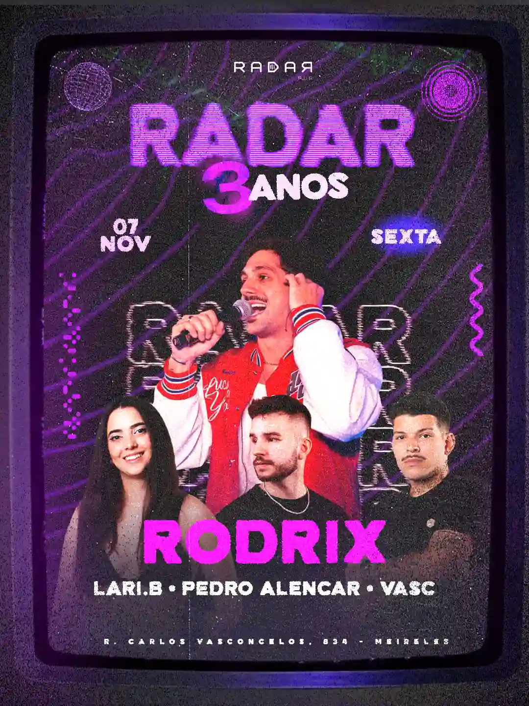 Evento de sexta-feira no Radar