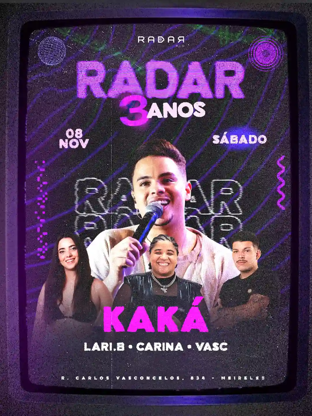 Evento de sexta-feira no Radar