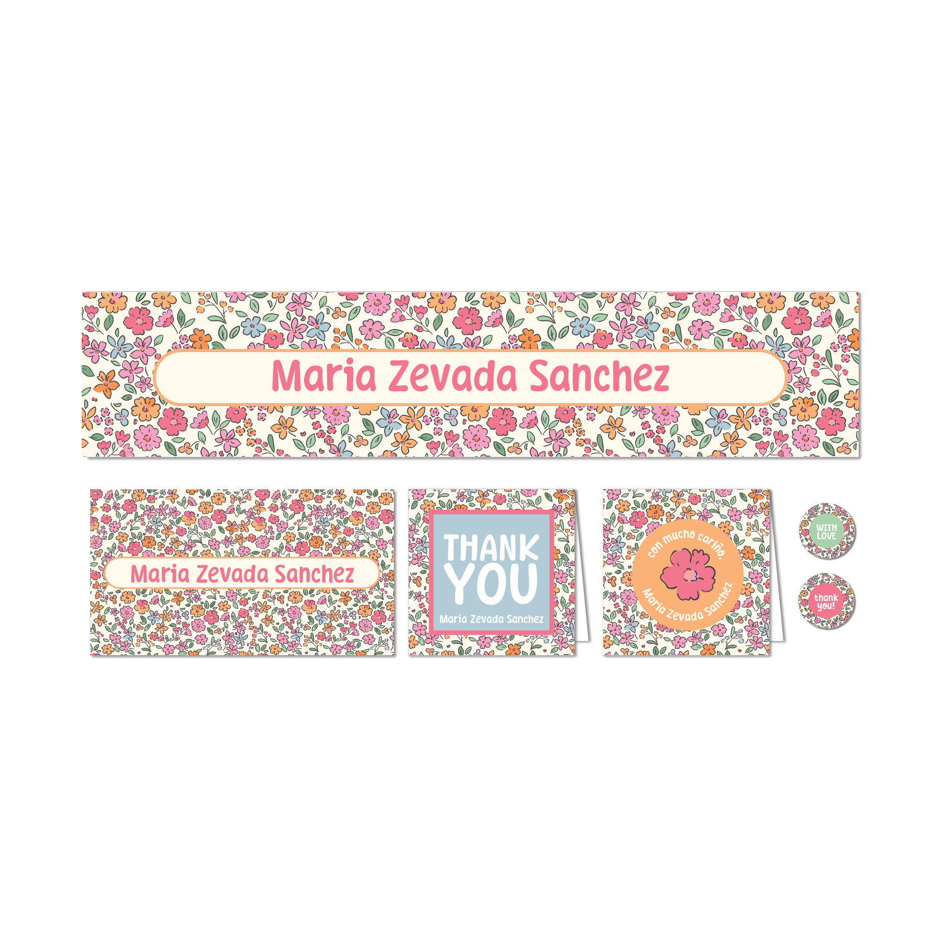 SLIDE STATIONERY BOX | BABY FLORALS