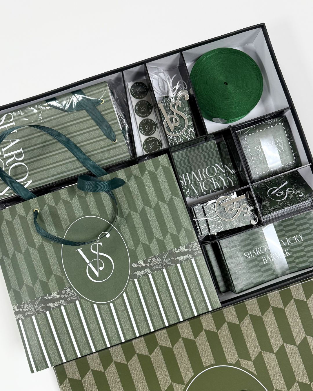 PREMIUM STATIONERY BOX | GREEN TILES